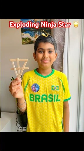 DIY Exploding Ninja Star with Popsicle Sticks 🔥 #shorts #diy