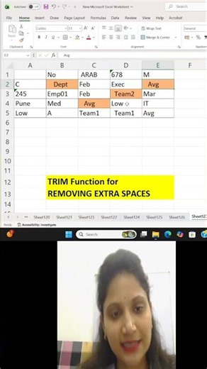 91. TRIM Function in Excel to Remove Extra Spaces 💥