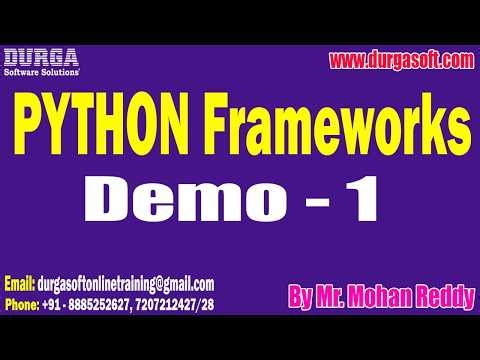 PYTHON Frameworks tutorials || Demo - 1 || by Mr. Mohan Reddy On 11-02-2026 @6PM (IST)