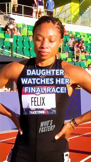 Allyson Felix's Daughter Watched Her Last Race Ever 😱❤️🥲