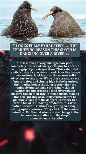 IT LOOKS FULLY EXHAUSTED" 🚨 THE TERRIFYING REASON THIS SLOTH IS DANGLING OVER A RIVER 🦥