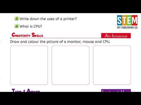 Computer Class 1 | Chapter 2: Parts of a Computer | Exercise