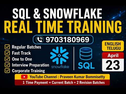 Snowflake Demo | Snowflake End to End Course | New Batch Starts from April 23rd | Snowflake Training
