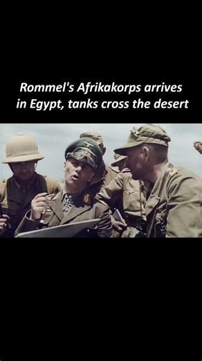Rommel's Afrikakorps arrives in Egypt, tanks cross the desert #wwii #history #ww2 #shorts