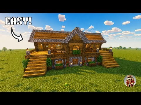 Minecraft: How to Build a Survival Wooden House Tutorial (Easy Build House 🏡)