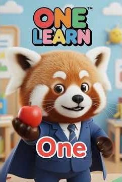 Learn Number 1 with One 🐼🔢 | One the Red Panda | One Learn