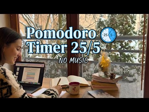 25/5 Pomodoro Timer ⏰ Stay Focused for 2 Hours 🧠 No music - Zero Distractions | Study timer ⏰