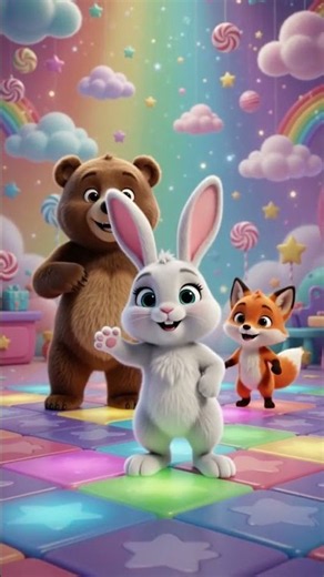 Hokey Pokey Dance for Kids 🐻🐰🦊 #shorts