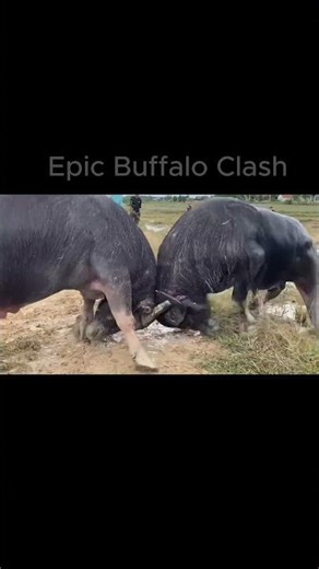 A terrifying battle between two buffaloes part 12 #usa #fyp #foryou #trending #shorts #viral #bull