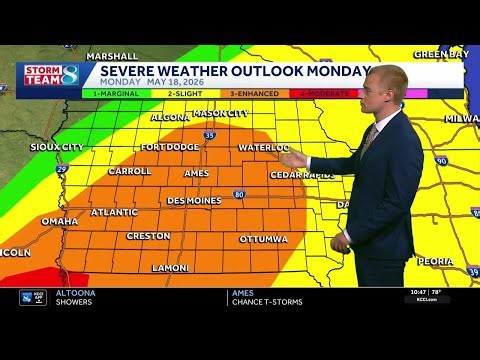 Iowa weather: More storms overnight and Monday