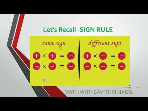 Integers—Part 3—Properties of Multiplication Operation (for grade 6 to 8)
