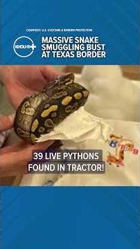 39 pythons found hidden in tractor