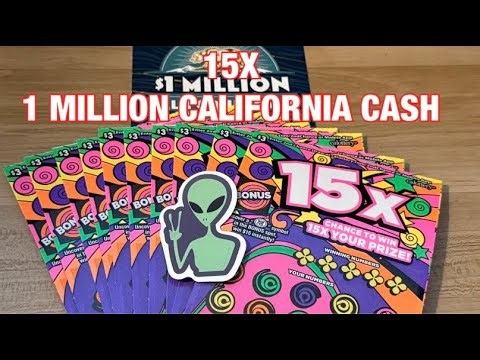 15X & 1 Million California Cash Tickets‼️California Lottery Scratchers🤞🍀🍀🍀