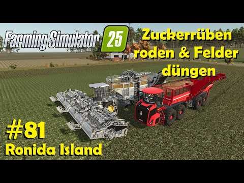 LS25 Ronida Island #81 Harvesting sugar beets & fertilizer for sugar cane / Farming Simulator 25