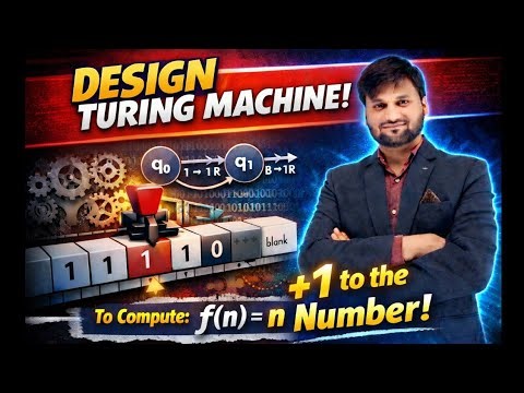 Design Turing Machine | Compute Function | f(n)=n+1 | TOC | TAFL | Automata