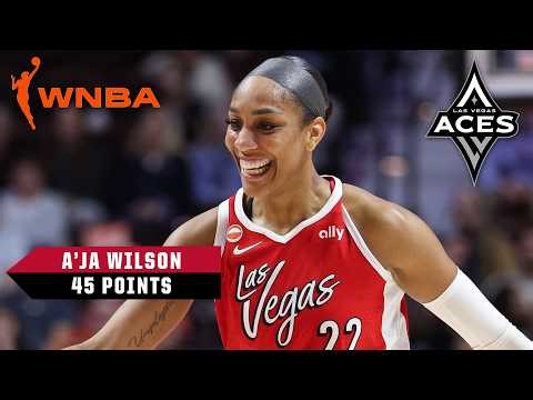 A'JA WILSON DROPS 45 PTS 🤯 1st player in WNBA HISTORY with multiple 45-PT games 👏 | WNBA on ESPN