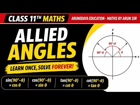 Allied Angles & Sign of Trigonometric Functions 🔥 | Class 11 Maths | ASTC Rule | Arun Sir | Trigo-04