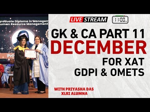 Current Affairs & Static GK for XAT 2026 - DECEMBER 2025| XAT GK Part 11| Live GK with Priyasha