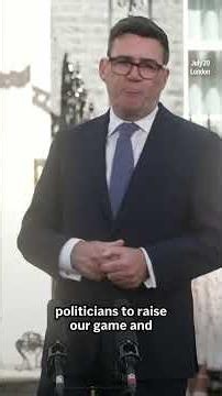 Andy Burnham gives first speech as UK prime minister at Downing Street