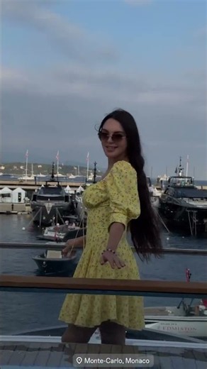 Millionaire girl with friend on his yacht