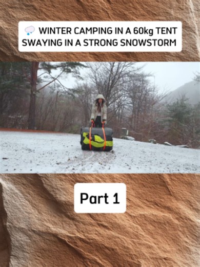 🌨 WINTER CAMPING IN A 60kg TENT SWAYING IN A STRONG SNOWSTORM . Part 1 #build #building #built #outdoors #shelter #camping #solocamping #snow #fyp