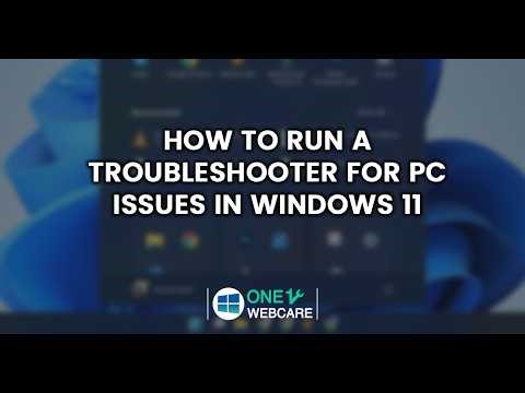 How to Run a Troubleshooter for PC Issues in Windows 11