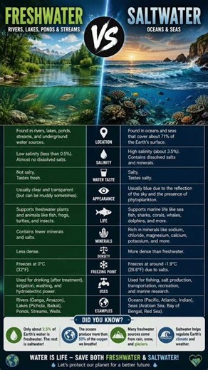 💧 Only 2.5% of Earth's Water Is Freshwater! 😱🌍