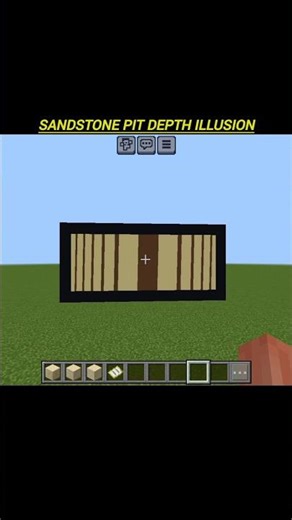 Sandstone Pit Depth Illusion Map in Minecraft | Easy Tutorial #Shorts #MinecraftIllusion #minecraft