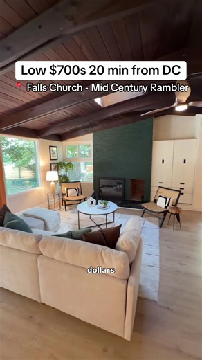 This might be the best and most affordable mid-century modern house I've seen in Northern Virginia under $750K 👀 Guess the price! 🏡 3 bed / 2 full bath / 1 level 📐 1,056 sq ft on a 0.23 acre lot 🍳 New granite new stainless oven 🛁 Both baths updated 🚫 No HOA 📍 Falls Church, VA 💰 Low $700,000s 📲 Comment or DM for more info or to set up a tour Listed by Denise Vu | Fox Homes Team Presented by Alex Hussein Fox Homes Team @ Samson Properties #1 Google Reviewed Team in the DMV Helping you buy