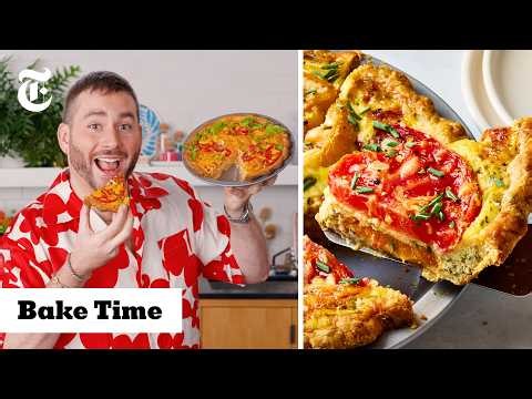 Tomato and Cheddar Pie Worth Turning on Your Oven For This Summer | Bake Time | NYT Cooking