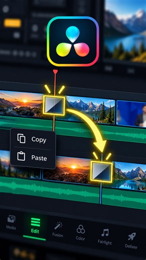 Copy & Paste Transitions - DaVinci Resolve