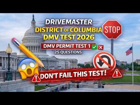 District of Columbia DMV Practice Test 2026 | DMV Permit Test 1| 25 Questions| Don’t Fail This Test!