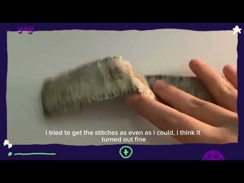 hand-sewing a bookmark (kind of a tut)