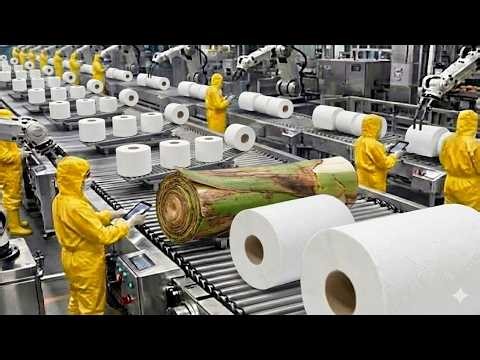 Inside The Largest Modern USA Banana Stem Factory & Toilet Paper Production Process Full Process