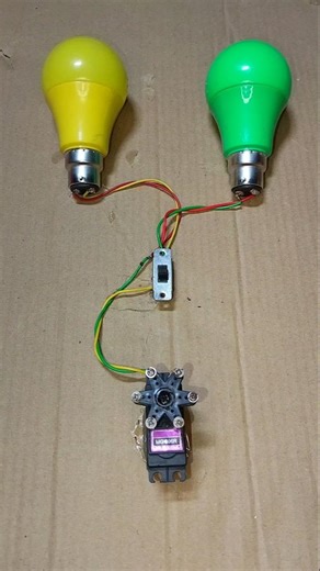 Polarity Switching With Two LED Light and Gear Motor Generator #dcmotor #tech #shorts