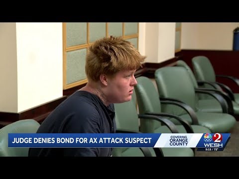 Man accused of ambush with ax and stabbing in Orlando to remain jailed until trial