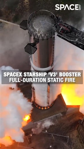 SpaceX Starship 'V3 booster fired up 🚀🔥 #spacex #starship #rocket #spaceflight #space #shorts
