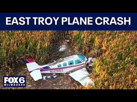 Plane crashes in East Troy cornfield; 4 on board | FOX6 News Milwaukee
