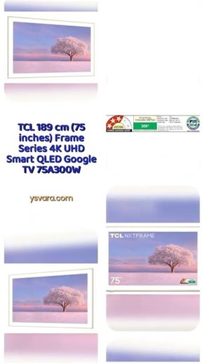 TCL 189 cm (75 inches) Frame Series 4K UHD Smart QLED Google TV 75A300W