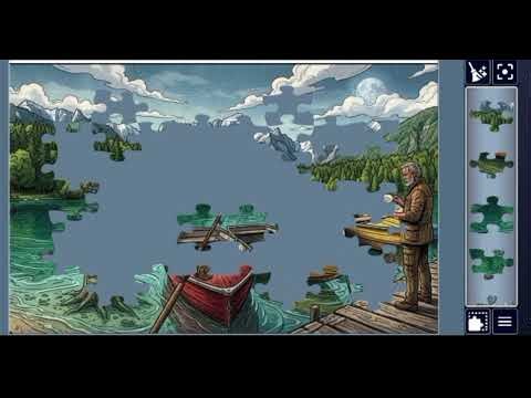 Peaceful Mountain Lake Adventure 🏔️🎣 | Relaxing Jigsaw Puzzle Challenge 🧩
