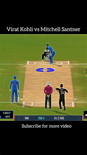 Virat Kohli vs Mitchell Santner🥰Real cricket 24 #shorts