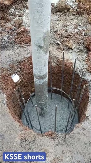 Deep Foundation in Action: Pile Pour 🚧 #PileConstruction #DeepFoundation #CivilEngineering