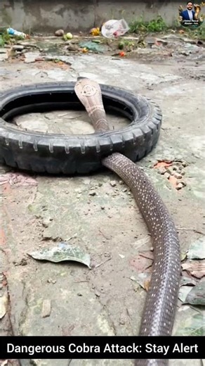 Dangerous Cobra Attack: Stay Alert #snake #cobra #wildlifeentertainment #wildliferescue