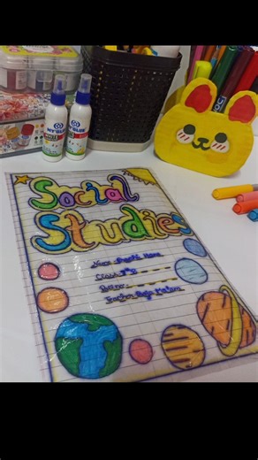 🎨 DIY School Notebook front pages Ideas! ✨