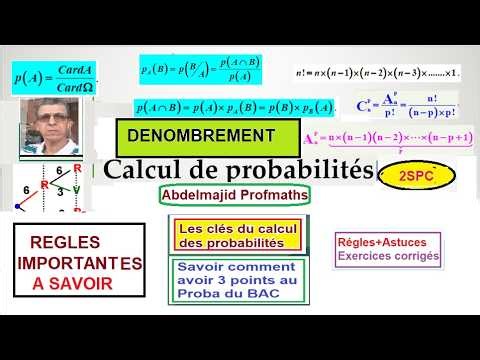 CLés PROBA BAC- Règles-Astuces/Calcul des probabilités 2spc/savoir calculer probabilité/Exercice