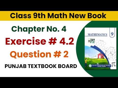 9th Class Math Exercise 4.2 Question 2 (i–vi) Full Solution | New Book Math 9th Class Ex 4.2 Q2