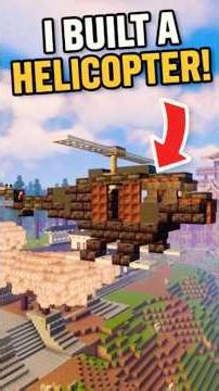 HOW TO BUILD A HELICOPTER IN MINECRAFT #shorts #minecraft