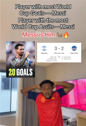 Messi scores and assists as Argentina win against Cape Verde #argentina #messi #fyp #fifaworldcup #eykay