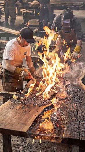From Jungle to Japanese Fire Finish #timelapse #diy #beforeandafter #luxuryhome