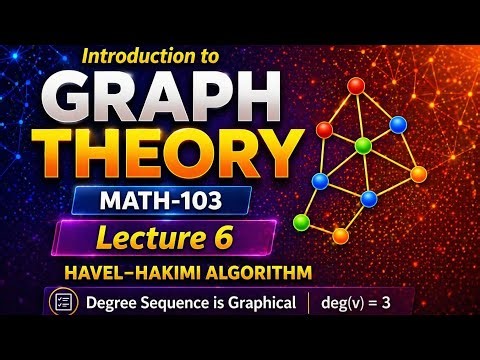 Introduction to Graph Theory | MATH -103 | BS Mathematics - Semester 2| Lecture 6